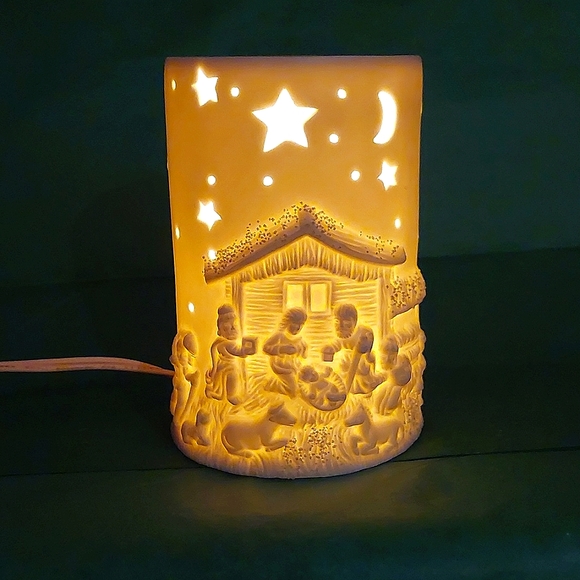 Nativity Scene Night Light Lamp NIB